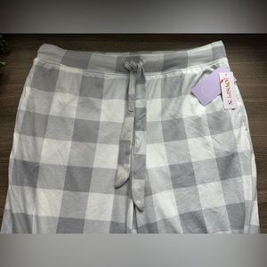 Grey plaid pajama pants